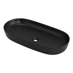 Catido Simple Oval 80 Umywalka nablatowa czarny mat