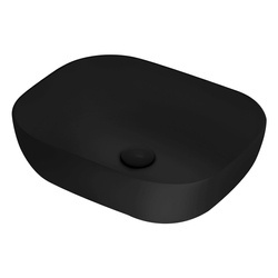 Catido Simple Round 460 Umywalka nablatowa 46x33cm czarny mat