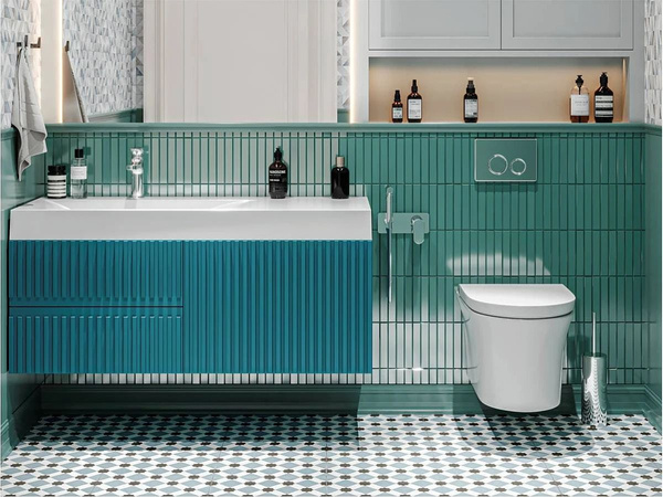 Catido Optimal Left 120x45 umywalka nablatowa naszafkowa marmur mineralny