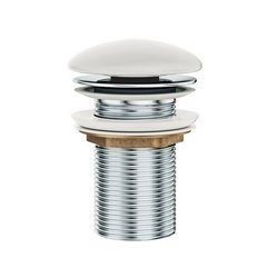 Catido RC Ceramiczny korek do umywalki bez przelewu click-clack biały