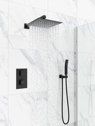 Catido Vidi TR2 Cbox Zestaw prysznicowy podtynkowy termostatyczny czarny mat Optimum