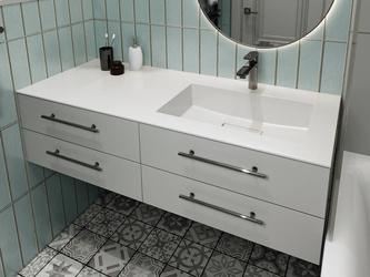 Catido Hiden 120x50 Prawa umywalka meblowa wpuszczana