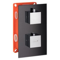 Catido VIDI Cbox TR2 Bateria podtynkowa termostatyczna  czarna ( szklana rozeta )