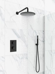 Catido SIMPLE TR3 Cbox Zestaw prysznicowy podtynkowy termostatyczny Czarny Mat Optimum