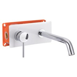 Catido Simple RT2 Cbox Bateria umywalkowa podtynkowa biała( szklana rozeta )