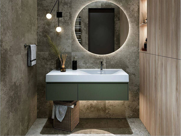 Catido Optimal Right 120x45 umywalka nablatowa naszafkowa marmur mineralny