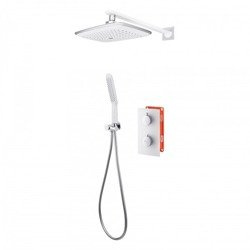 Catido Venice Cbox TR3 Zestaw prysznicowy podtynkowy  termostatyczny biały ( szklana rozeta )