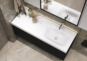 Catido Lotto WM5 Prawa 120x45 umywalka meblowa wpuszczana z ociekaczem