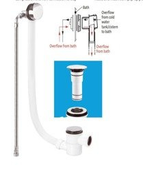 Catido SP1 Syfon przelewowo odprowadzający z funkcją napełniania czarny mat