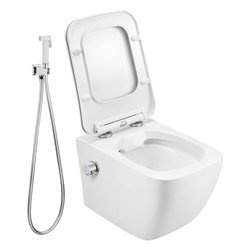Catido Vidi 52 cm  Miska WC wisząca Rimless Bidet z baterią bidetową bidetta