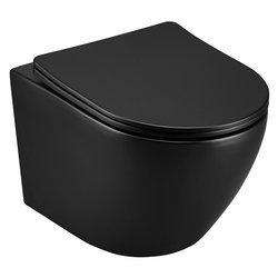Catido Simple 49 Slim Miska WC wisząca Rimless Czarny mat