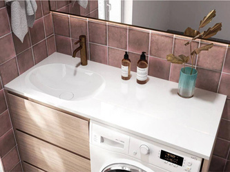 Catido Lotto WM3 Lewa 120x50 umywalka nad pralkę nablatowa z ociekaczem