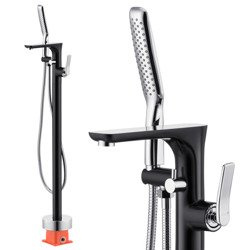 Catido Venice FBM3B Cbox Bateria wannowa wolnostojąca czarno-chromowana