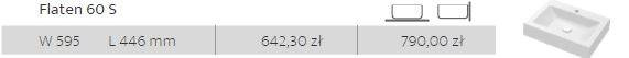 Catido Flaten 60 S Umywalka z konglomeratu nablatowa lub ścienna 