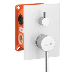 Catido Simple Cbox PL1 Bateria podtynkowa mechaniczna( szklana rozeta) Biała