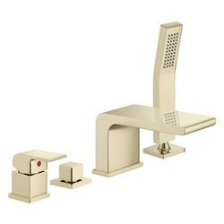 Catido Vidi PL7 Bateria Wannowa 4-otworowa Wodospad PVD Shiny Gold