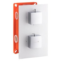 Catido VIDI Cbox TR2 Bateria podtynkowa termostatyczna  biała ( szklana rozeta )