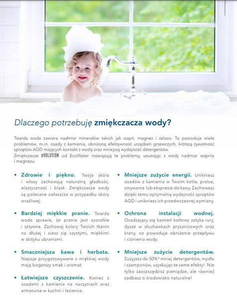 Zmiękczacz wody do mieszkania małego domu EcoWater Evolution 100 Compact