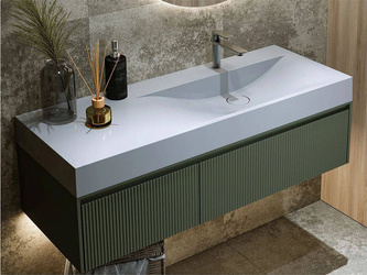 Catido Optimal Right 120x45 umywalka nablatowa naszafkowa marmur mineralny