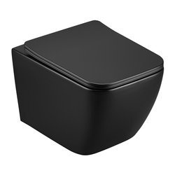 Catido Vidi 52 Slim Miska WC wisząca  Rimless Czarny Mat