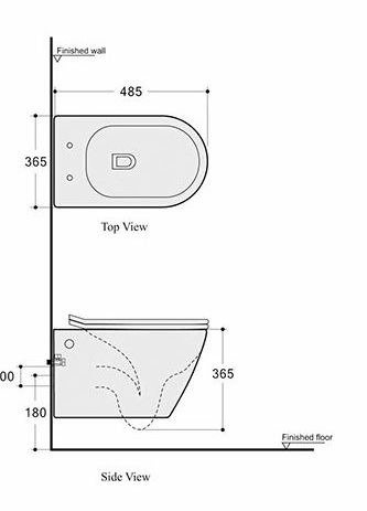  Catido Simple 49 Slim Miska WC wisząca Rimless