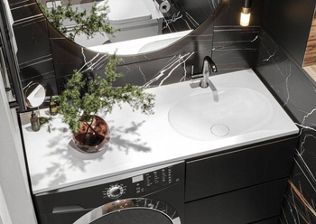 Catido Lotto WM3 Prawa 120x50 umywalka nad pralkę nablatowa z ociekaczem